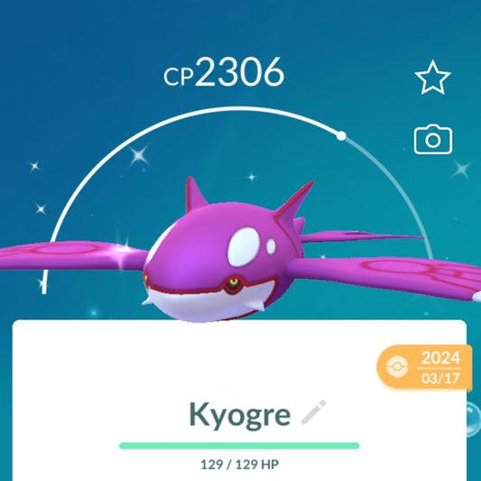 Shiny Kyogre Pokemon Trade Go