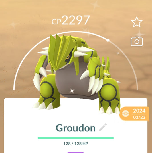 Shiny Groudon Pokemon Trade Go