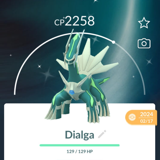 Shiny Dialga Pokemon Trade Go