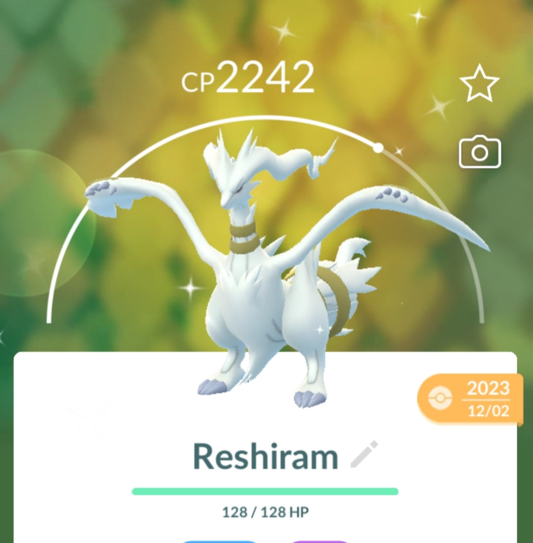 Shiny Reshiram Pokemon Trade Go