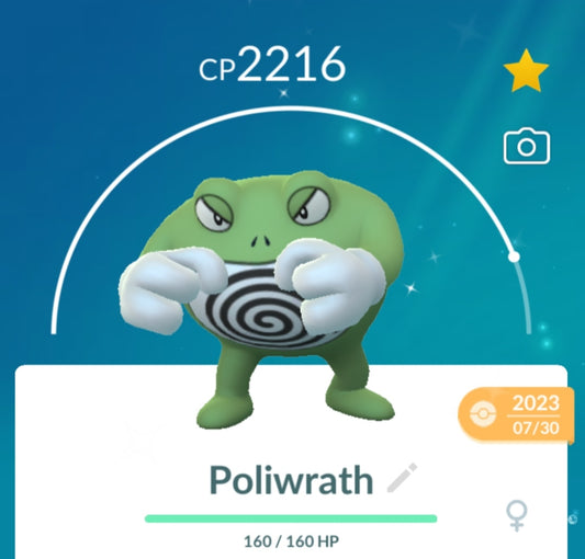 Shiny Poliwrath Pokemon Trade Go