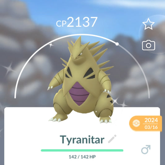 Shiny Tyranitar Pokemon Trade Go