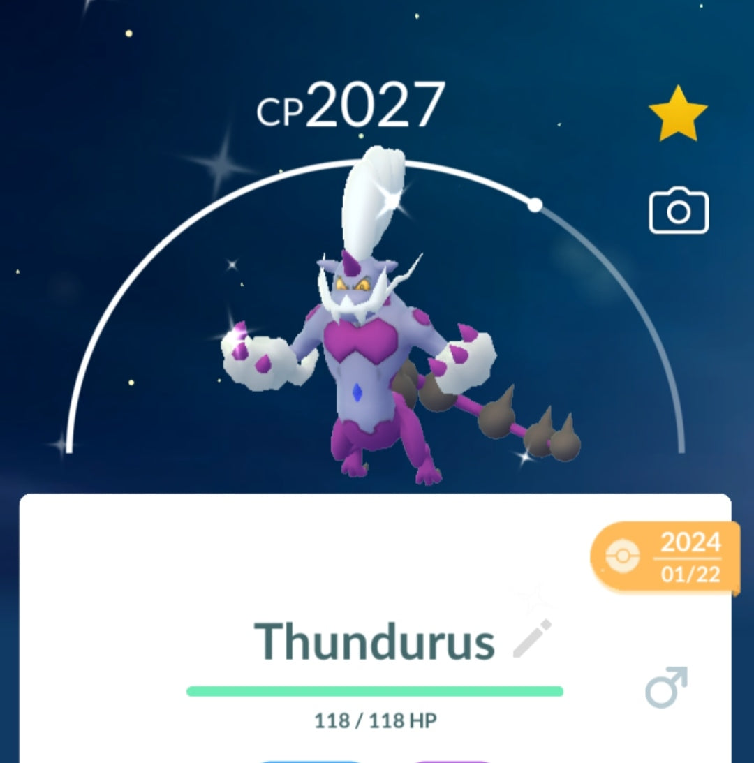 Shiny Thundurus Pokemon Trade Go