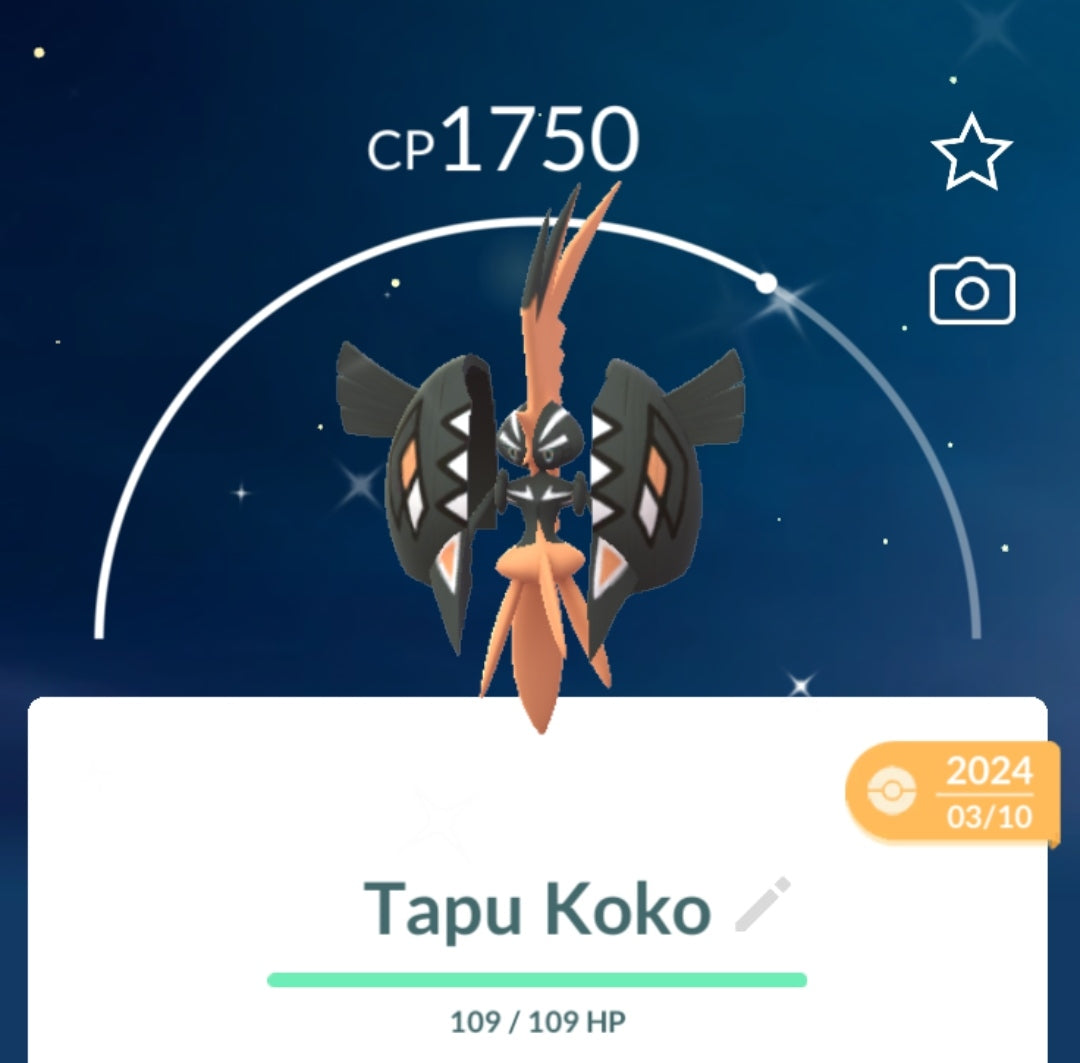 Shiny Tapu Koko Pokemon Trade Go