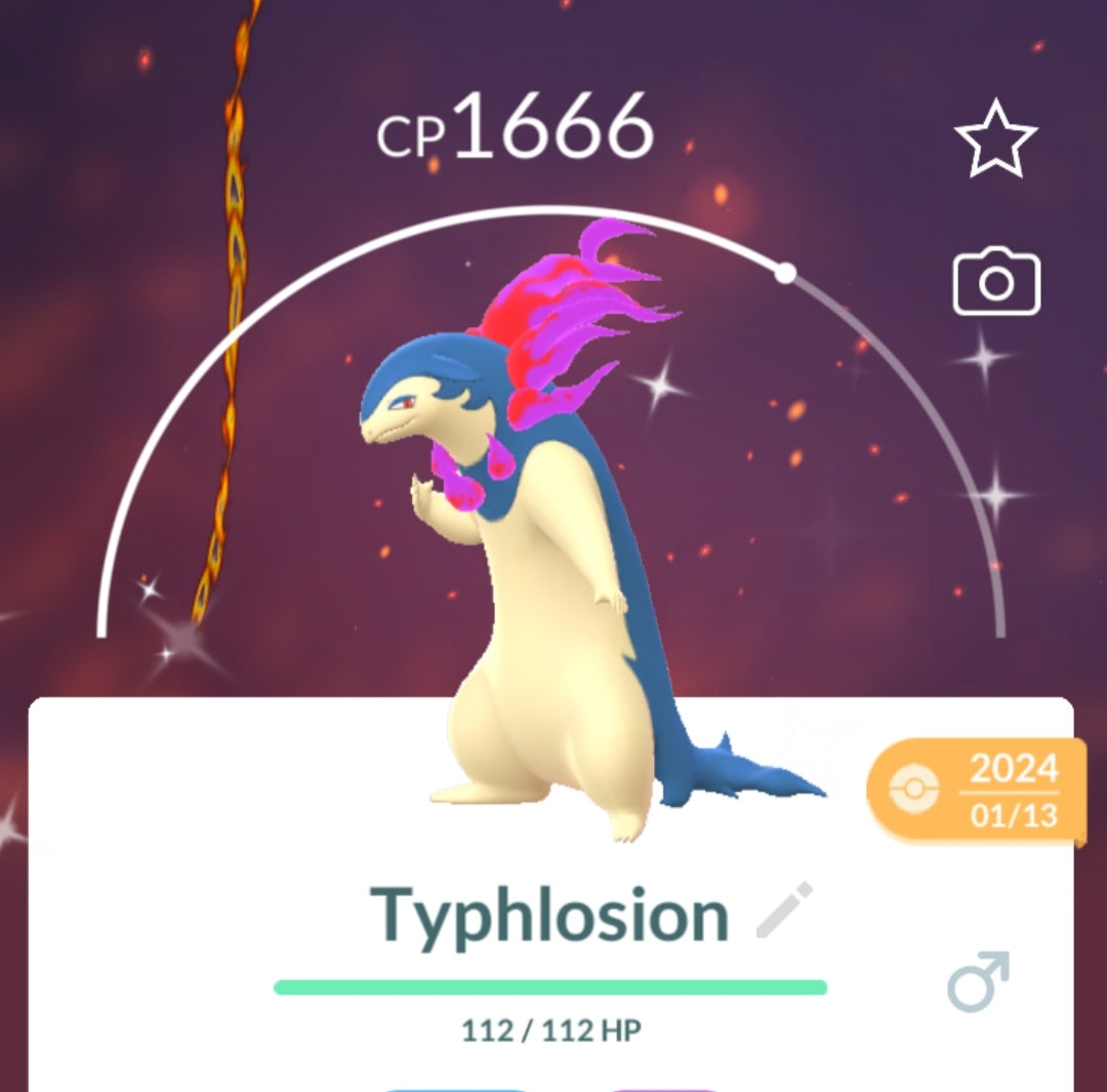 Shiny Typhlosion Pokemon Trade Go