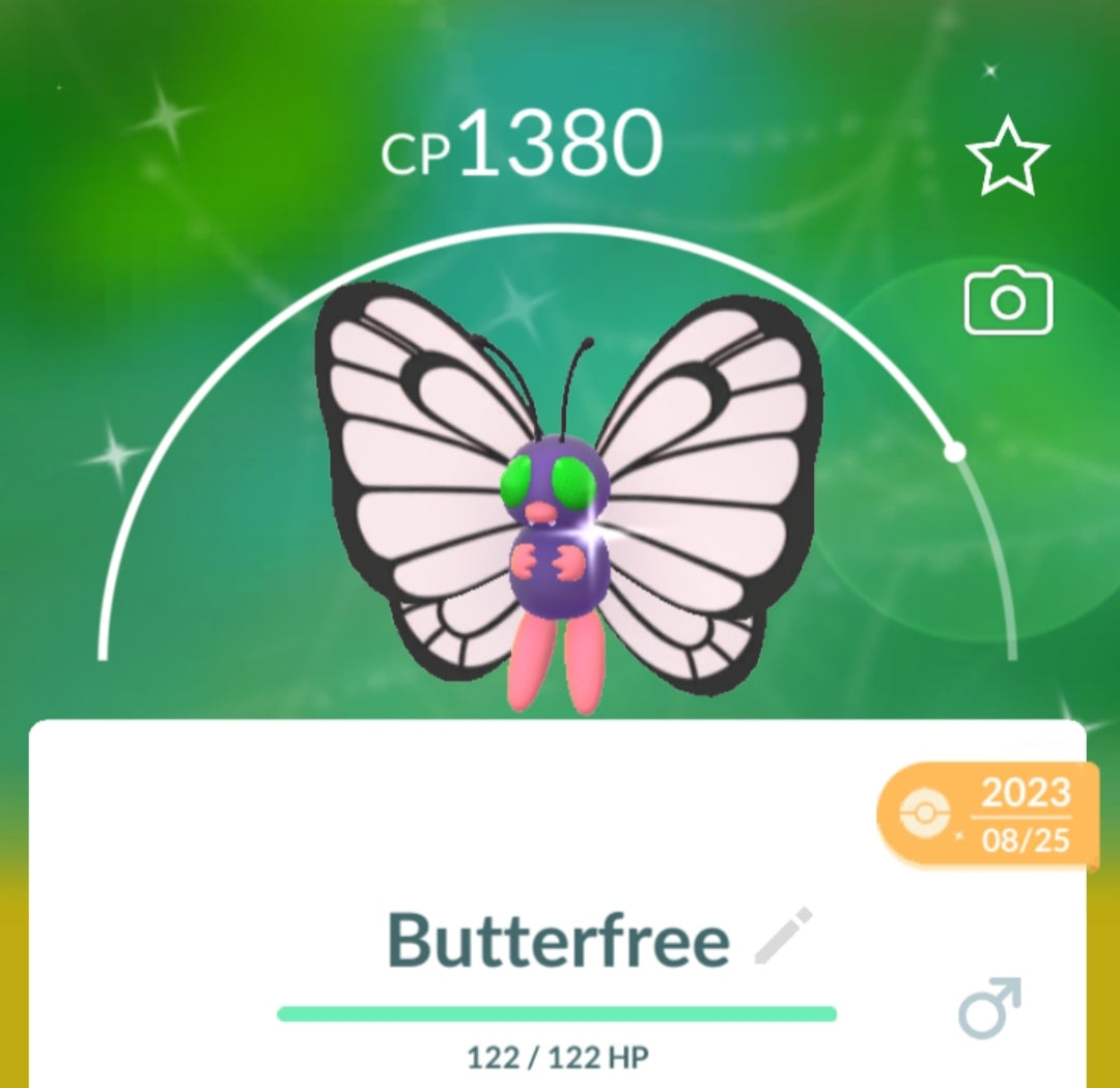 Shiny Butterfree Pokemon Trade Go