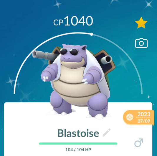 Shiny Blastoise Pokemon Trade Go