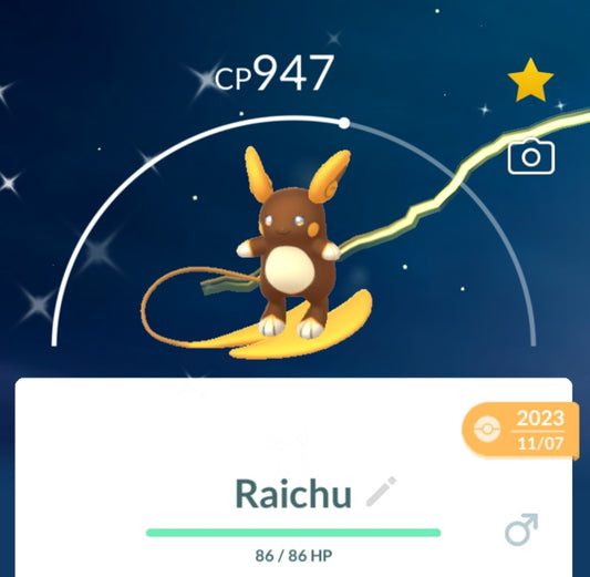 Shiny Raichu Pokemon Trade Go