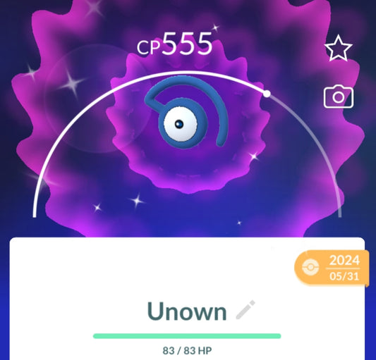 Shiny Unown "D" Pokemon Trade Go