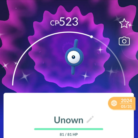 Shiny Unown "I" Pokemon Trade Go