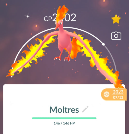 Shiny Moltres Pokemon Trade Go