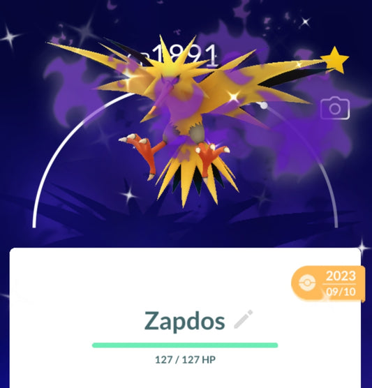 Shiny Zapdos Pokemon Trade Go