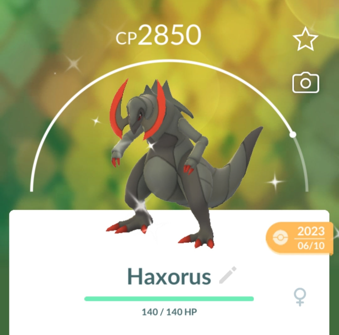 Shiny Haxorus Pokemon Trade Go